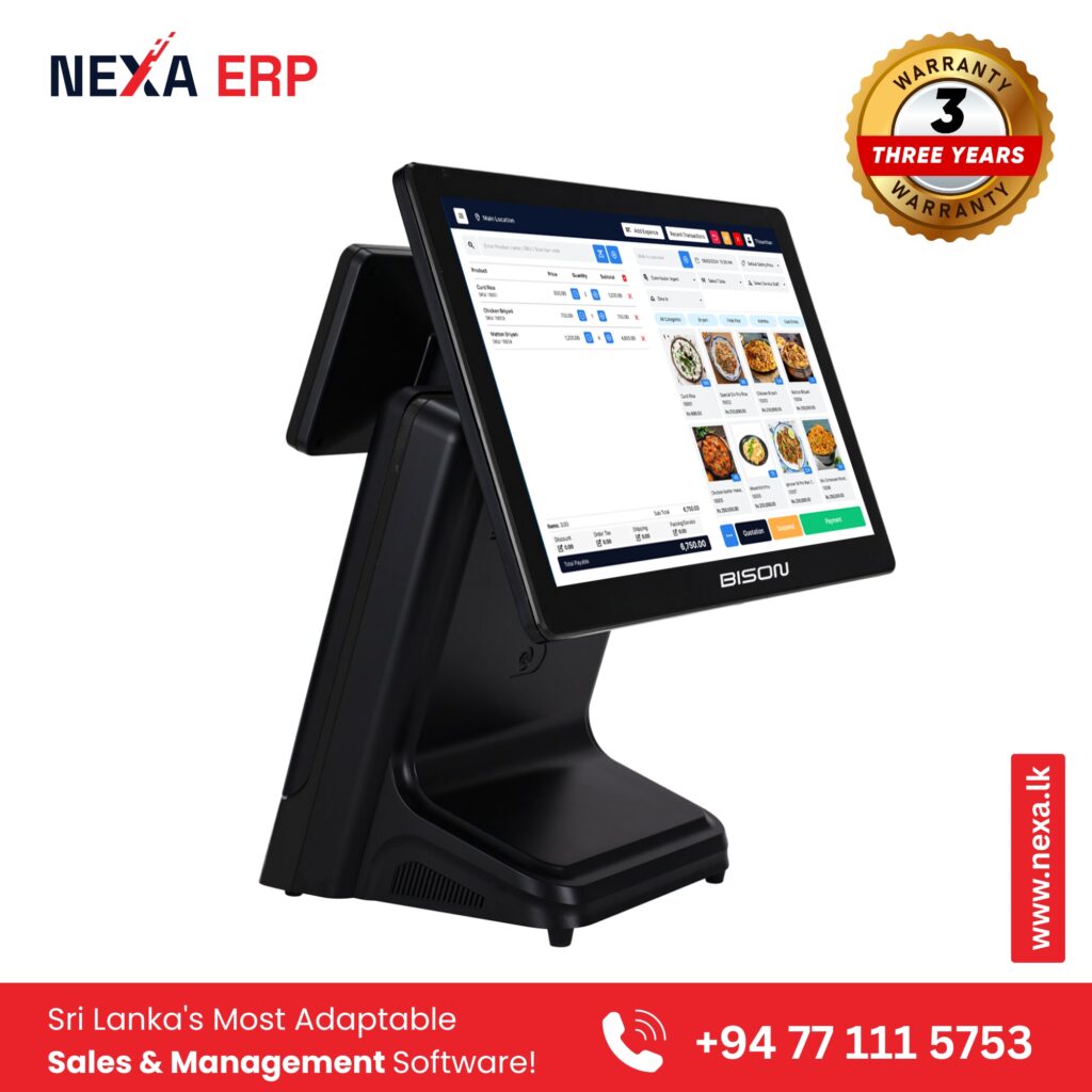 Bison POS System – All In One Touch PC Core i5 Dual Display