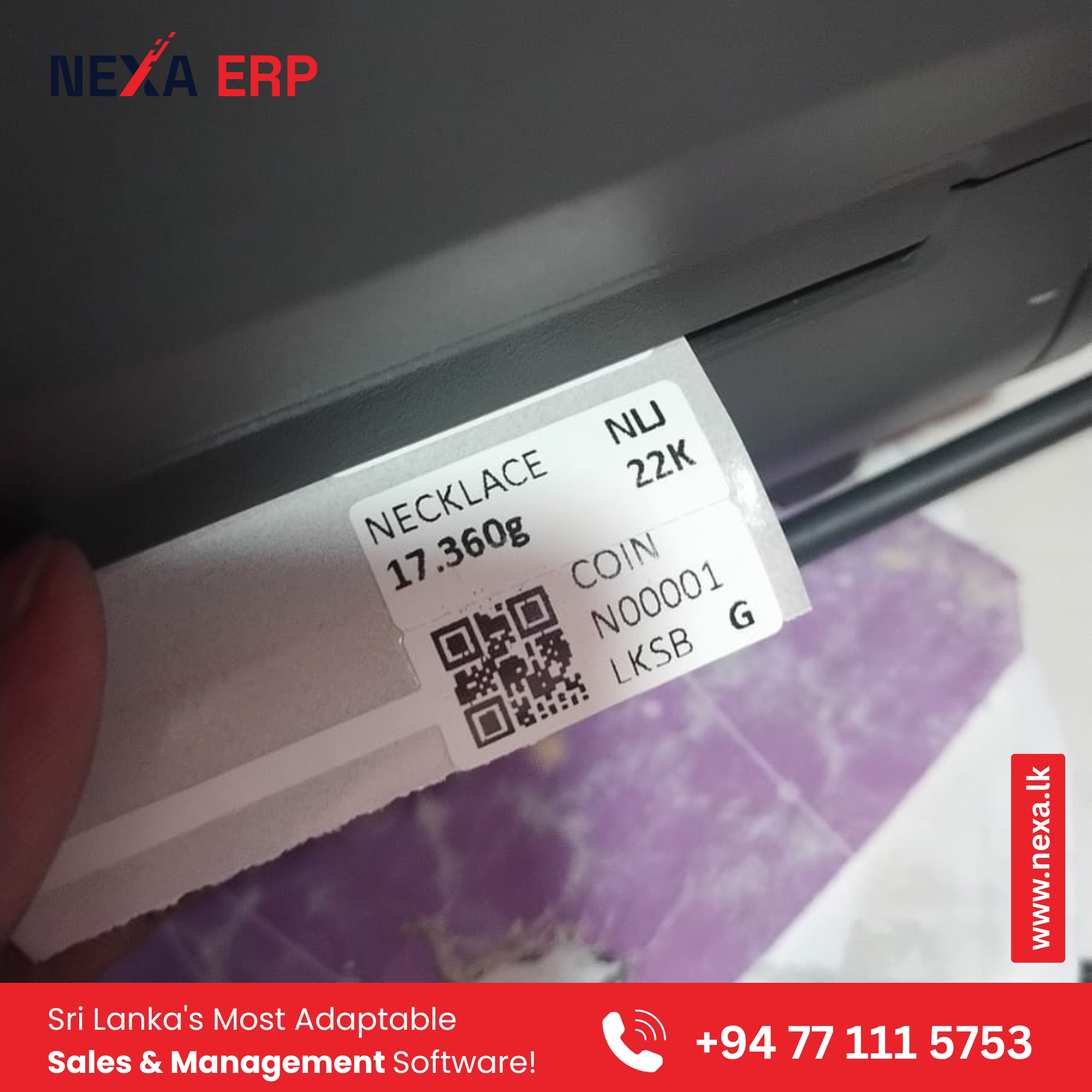 Jewellery Tag - White Polyester Jewellery Price Labels | 63mm x 22mm - Image 2